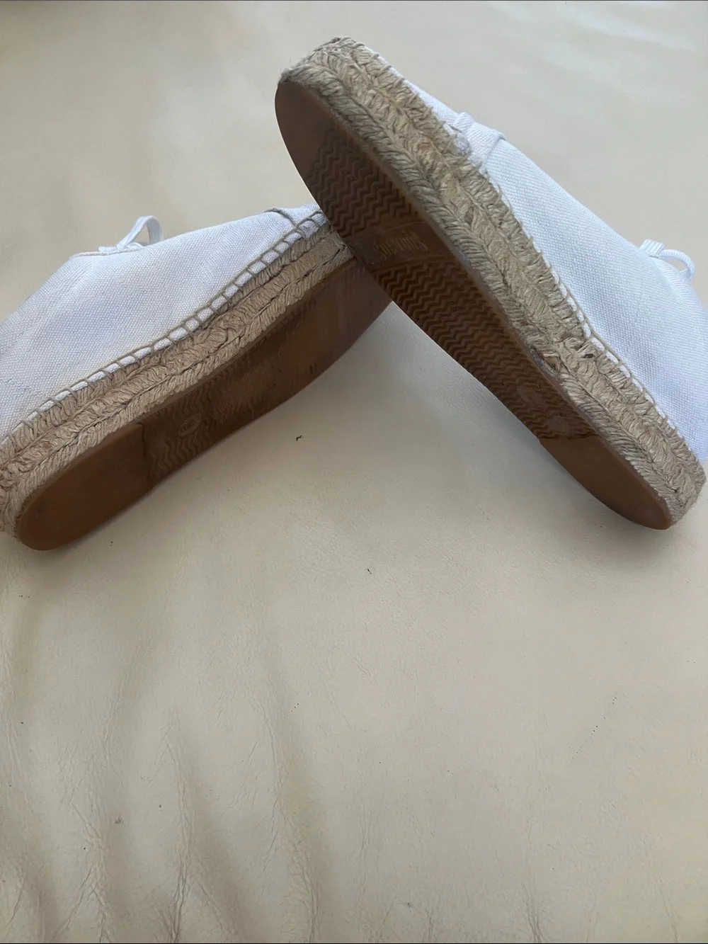 Soludos Women’s Sz 9 White Canvas Lace-Up Espadrille Sneakers